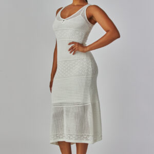 Ivory Dream Crochet Midi Dress